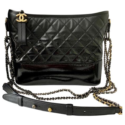 chanel gabrielle hobo medium black|Chanel hobo bag vintage.